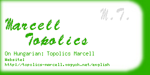 marcell topolics business card